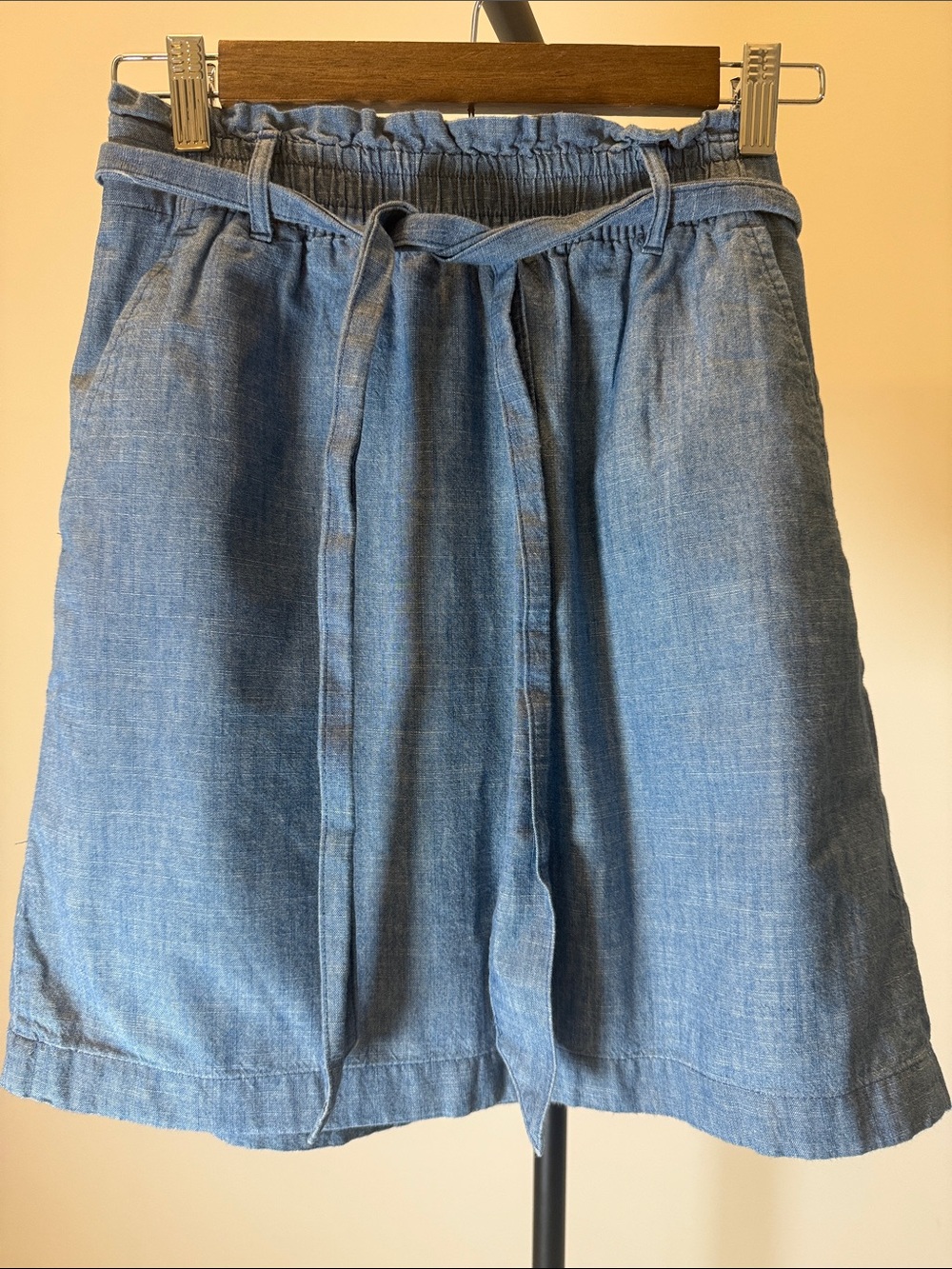 J. Crew Chambray Paper Bag Mini Skirt | Size XS